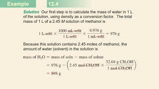 Molality and Molarity Definitions and Calculations