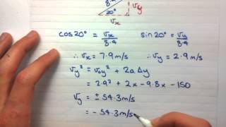 1 10 Projectile Motion Asymmetrical Example
