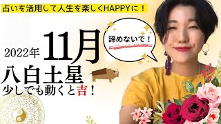 【占い】2022年11月八白土星さん運勢「少しずつ動く事が肝心！✨」前半・中盤・後半の運勢