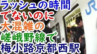 迷列車京都秋旅⑥大混雑の嵯峨野線でまだ新しい梅小路京都西駅へ【迷列車探訪】