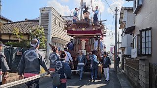 令和6年 三熊野神社祭礼 牛堀壹区 麻生囃子連中 砂切〜馬鹿囃子〜ひしぎ〜剣囃子 2024/10/12