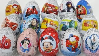 Zaini チョコエッグ×15 ディズニープリンセス ピクサー ミッキーマウス カーズ アナと雪の女王 トイ・ストーリー ベイマックス ドナルドダック トムとジェリー 映画 Surprise Eggs