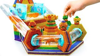 DIY - How To Build Lotus Flower Aquarium With Magnetic Balls (Satisfying) - Magnet Balls