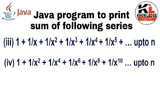 series program in java | Knowledge Light