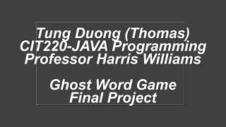 Tung Duong Ghost Word Game (AI) by JAVA