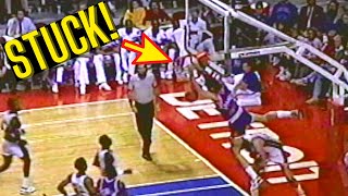 Tom Chambers Crushes HUGE Dunk on Bill Laimbeer – Rim Gets Stuck!