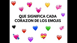 Que significa cada emoji de corazón?