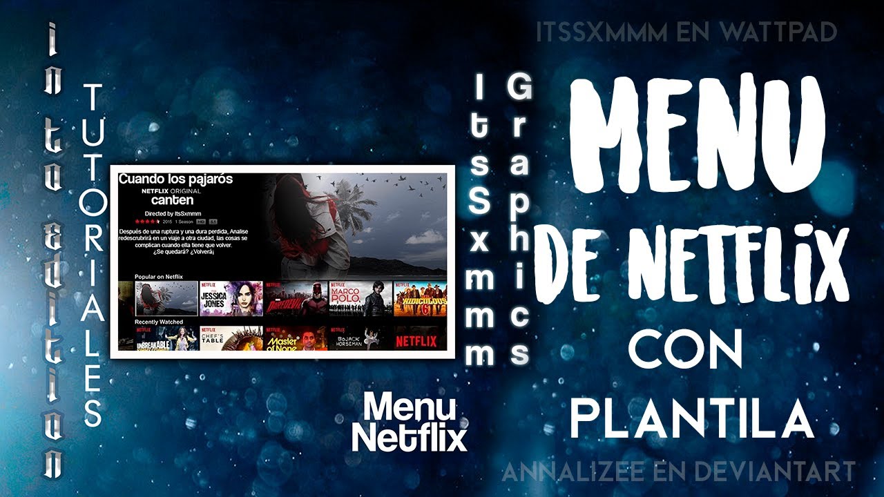 Menú Netflix Wattpad Tutorial Youtube