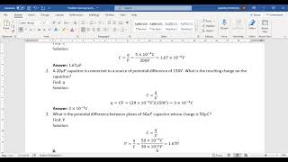 Problem Solving in Capacitance