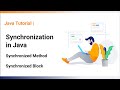 Synchronization in Java | Java Tutorial