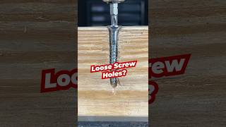 Few Loose Screw Hole Hacks!  #diy #diyhacks #home #lifehack #wood #homehacks #fix #constructionhacks