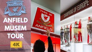 Liverpool FC Museum in Anfield Football Stadium [4K] 2023 ⚽️