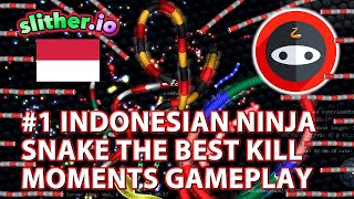 INDONESIAN NINJA SNAKE THE BEST EPIC KILL MOMENTS AWESOME SEQUENCE IN SLITHERIO GAMEPLAY INDONESIA