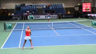 Julia Glushko wins 2nd set vs Donna Vekic