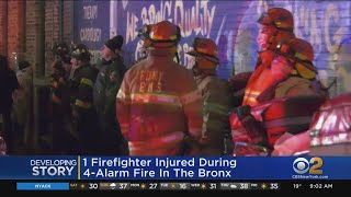 Firefighter Hurt In 4-Alarm Fire At Bronx Apartment Building