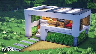 ⚒️마인크래프트 건축강좌: 간단한 모던하우스 만들기 - Minecraft Simple Modern House Build Tutorial