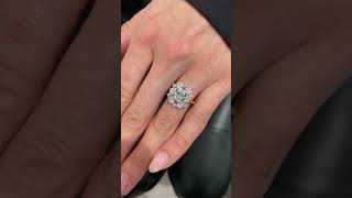 One-Of-A-Kind Oval Diamond Halo Ring