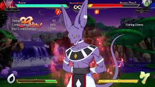 RIDICULOUSLY stylish solo beerus midscreen combo with the new patch | DragonBallFighterZ