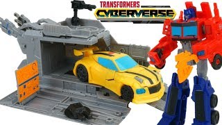 Transformers Cyberverse Optimus Prime Trailer Battle Station Warrior Class Megatron Bee Cartoon