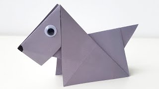 Оригами СОБАЧКА из бумаги своими руками Как сделать оригами собаку Easy Origami Paper DOG Tutorial