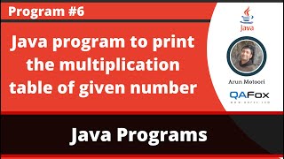 Java program which prints the multiplication table of the given input number