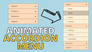 Create a Beautiful Animated Accordion Menu with Pure CSS and HTML Only