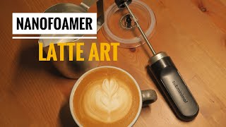 Nanofoamer latte art practice 20220611 | NF 奶泡棒拿鐵拉花練習20120611