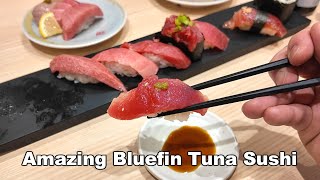 Incredible Bluefin Tuna Sushi \u0026 Dan-Dan Tsukemen in Shin-Yokohama, Japan!