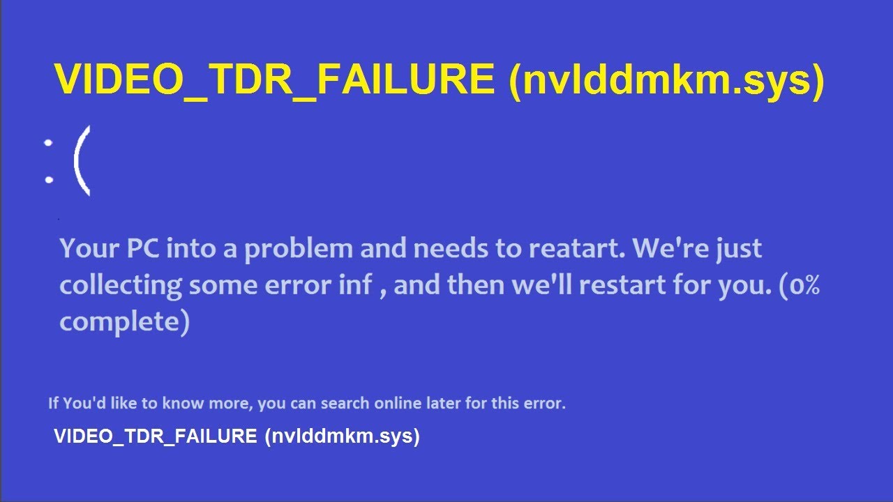 Ошибка video tdr failure. Ошибка Video TDR failure Windows. Ошибка nvlddmkm.sys Windows. Синий экран Video TDR failure.