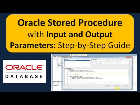 Oracle : Stored Procedure with Input and Output Parameters Oracle : Stored Procedure with Input and Output Parameters