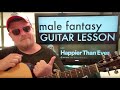 How To Play Male Fantasy Guitar Billie Eilish // easy guitar tutorial beginner lesson chords