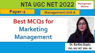 Best MCQs for Marketing Management, NTA UGC NET 2022, Dr. Barkha Gupta