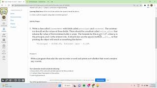 Hands-On Lab 5 - Object Oriented Programming