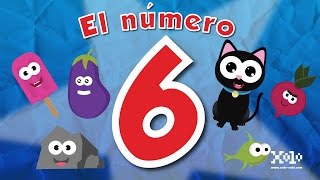 El número 6 en español para niños - Videos Aprende - #numero6