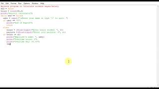 python program to Calculate workers wages/salary
