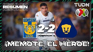 Resumen y goles | Tigres 2-2 Pumas | Liga Mx - CL2024 J5 | TUDN