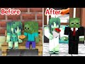 Before and After - Baby Zombie - Minecraft Animation