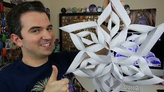 How to make a Giant 3D Paper Snowflake ❄️