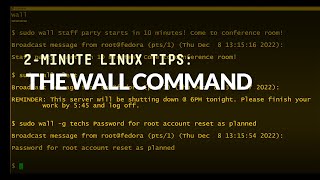 How to use the wall command