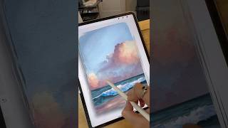 Procreate ocean landscape tutorial #procreatetutorials #procreatebrushes