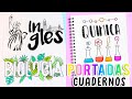 12 PORTADAS BONITAS PARA TUS CUADERNOS ❤️ CARATULAS PARA MATERIAS - Tutoriales Belen