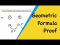 Proving The Formula For The Nth Term Of A Geometric Number Sequence