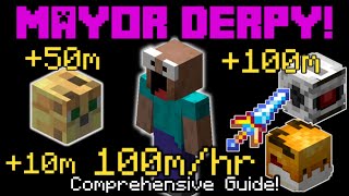 How to make 100m/hr with Mayor Derpy! | Hypixel Skyblock