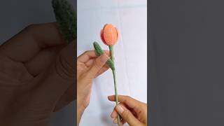 Crochet tulip flower bouquet ดอกทิวลิปถักโครเชต์ 🌷 #crochet #ถักโครเชต์ #โครเชต์ #crochettutorial