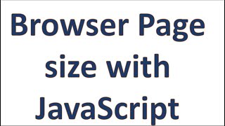 Browser Page Size | JavaScript