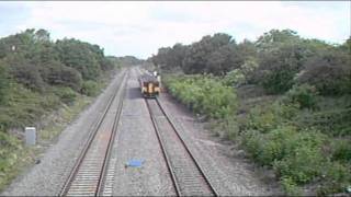 FGW 150243 TRAVELS SLOWLY ON  WRONG LINE AT HARESFIELD 22/05/11.wmv