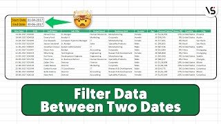 Filter Data between Two Dates in Excel