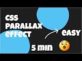 Easiest pure simple parallax scrolling  effect in css ( only )  5 min