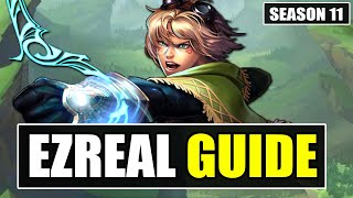 HOW TO PLAY EZREAL ADC SEASON 11 - (Best Build, Runes, Gameplay) - S11 Ezreal Guide & Analysis