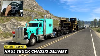 85-Tonnes Truck Chassis Delivery - American Truck Simulator | Steering Wheel Gameplay